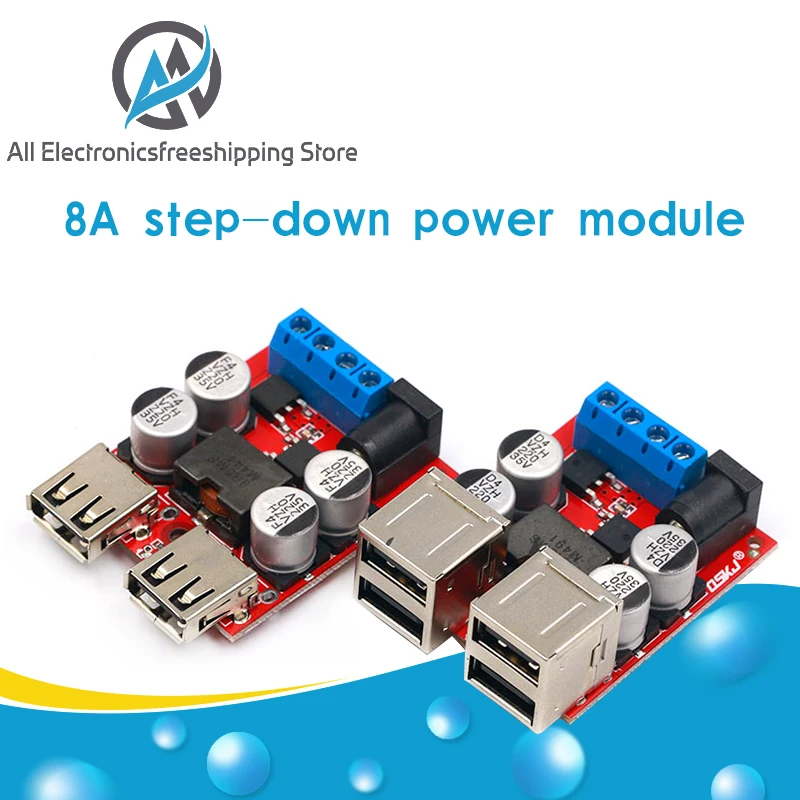 DC автомобиля зарядная плата 8V 35V 5V 8A Питание модуль разгерметизации 4 порта USB