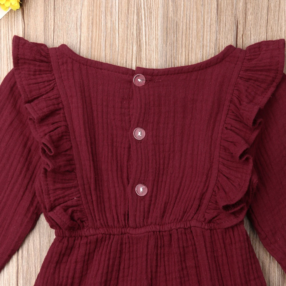 0-2Y Autumn Kid Baby Girl Clothes Long Sleeve Romper Jumpsuit Overall Outfit Spring Fashion Casual Lace Cotton Infant Bodysuit