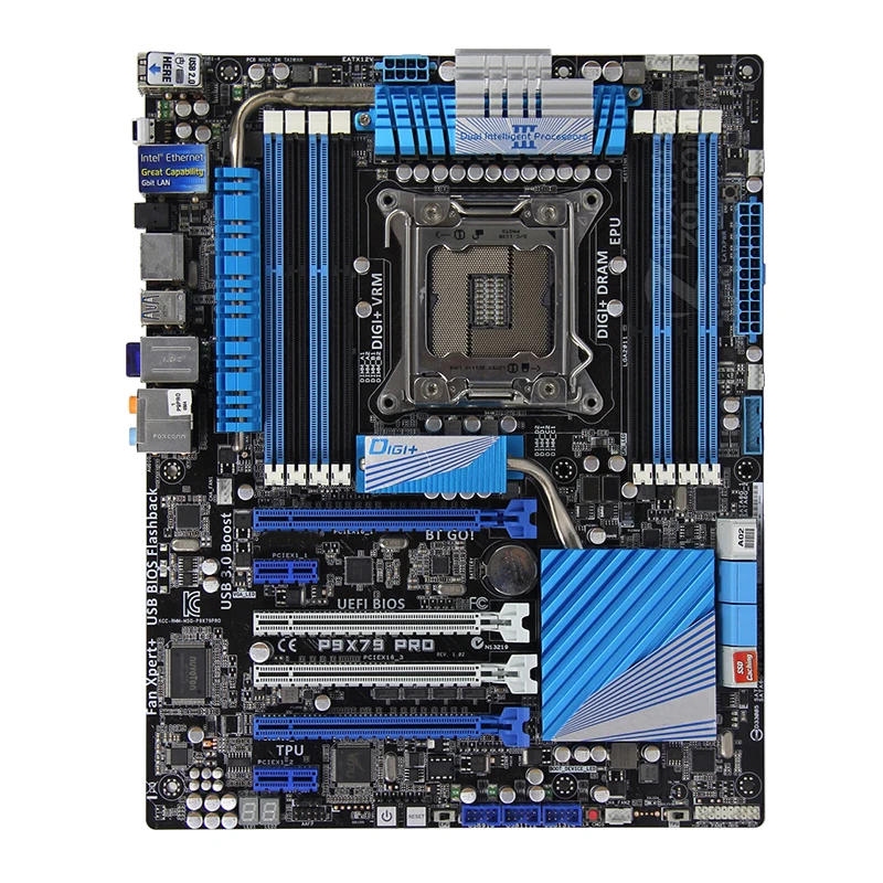 

For ASUS P9X79 PRO Desktop motherboard Intel X79 chipset LGA 2011 micro ATX DDR3 64GB SATA3.0 USB3.0 100% tested intact