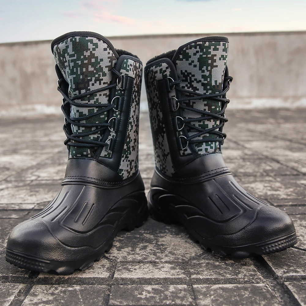 Men's Winter Boots Warm Waterproof Sneakers Outdoor Activities Fishing Snow Work Boots Male Footwear Men Shoes Fishing