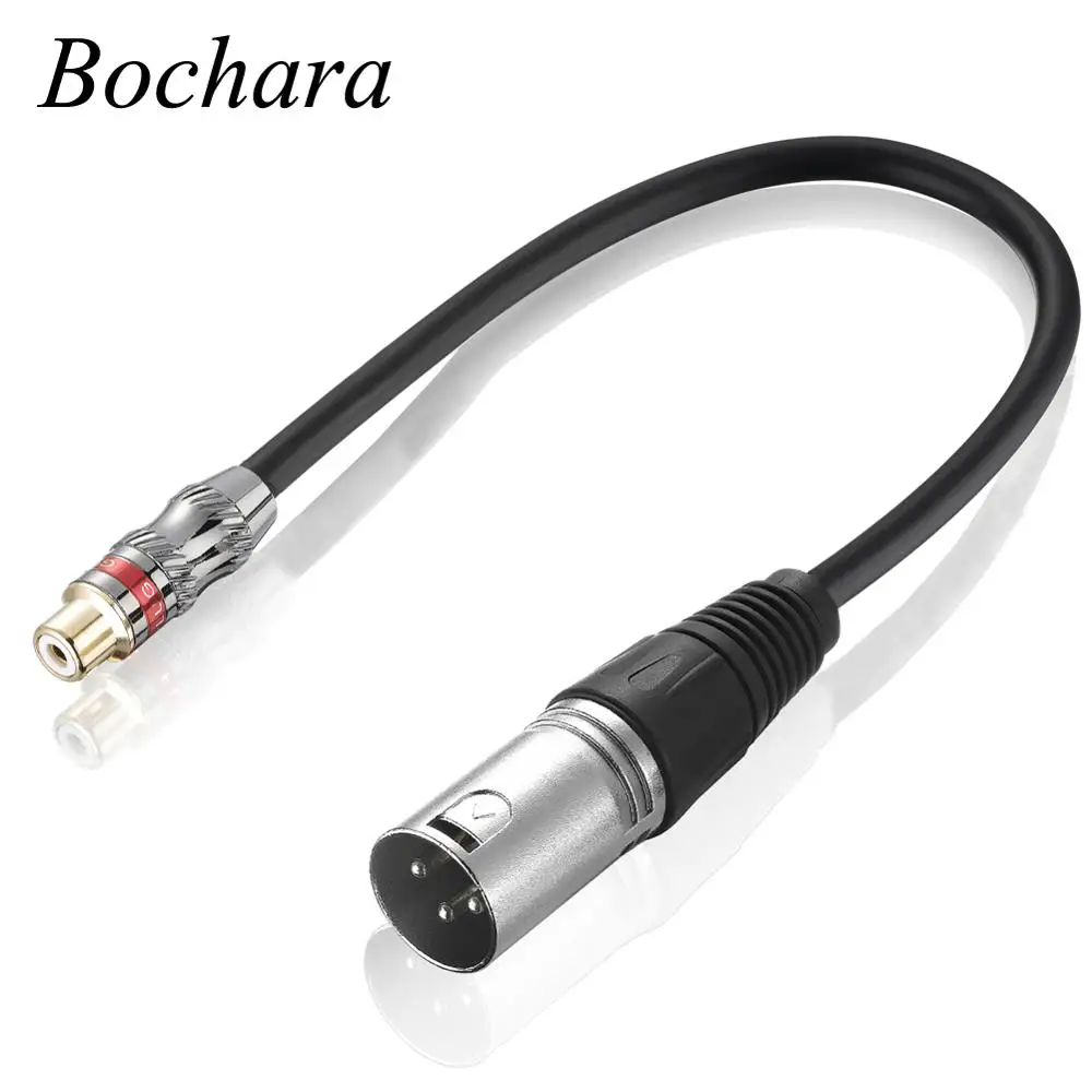 Кабель-конвертер Bochara 30 см RCA Female to XLR Male экранированный | Электроника