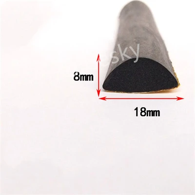 Rodada D Isolamento Bar Strip 3mm - 38mm Grosso Preto