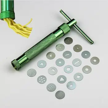

DIY Stainless Steel Clay Extruder Rotary Crowded Clay Mud Gun Decorative Clay Craft Tool Manual Noodle Makers