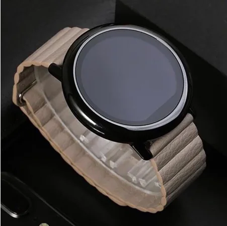 

Magnetic buckle Soft Strap For Samsung Galaxy Gear s3 Genuine Leather Active Watch 20mm 22mm Band Strap Quick Release Bracelet