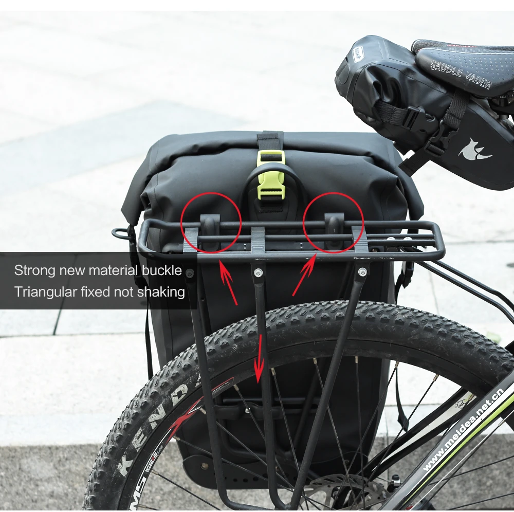 Sale 25L-27L Waterproof Bike Bag MTB Road Bike Bicycle Rear Rack Pannier Bag Cycling Rear Seat Bag Shoulder Bag Bike Accessories 60