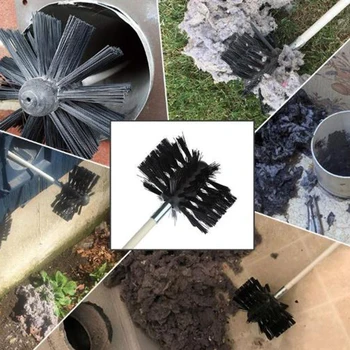 

Chimney Sweep Set Flue Sweeping Fireplace Brush & 9x Rods Clean Rotary Tools