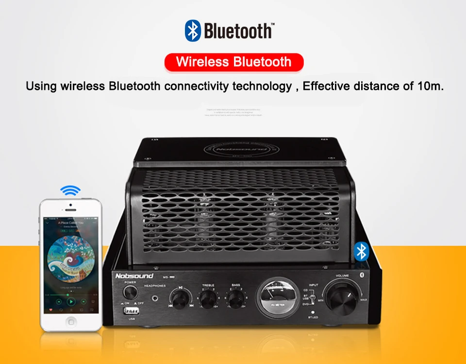 Усилитель Nobsound с Bluetooth ламповый усилитель поддержкой 110 В 220 мощности обновленный