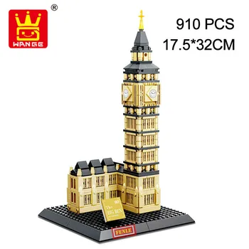 

WANGE 7012 Architecture 3D DIY Big Ben Building Blocks Sets City Bricks Classic Skyline Model Kids Gift Toys For Children