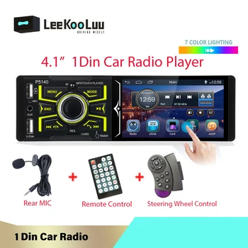 

LeeKooLuu 1 Din Car Radio 4.1" Capacitive Touch Screen Autoradio Bluetooth Rear Camera RDS Car MP5 Multimedia Player Autoradio