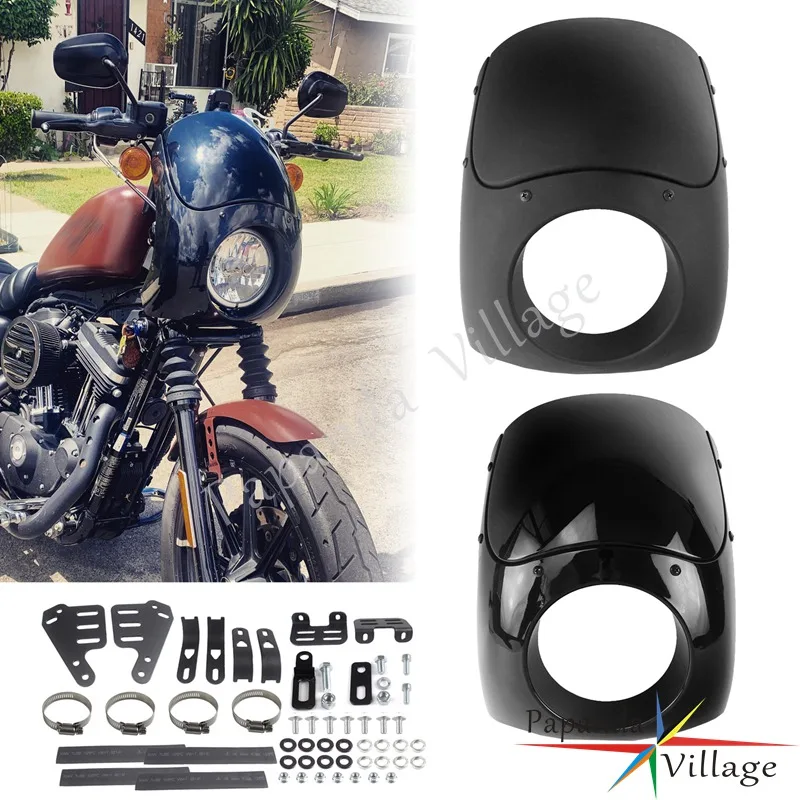 Пользовательский обтекатель для фар Cafe Racer 5 75 дюйма Outlaw 35-49 мм ветрового стекла из