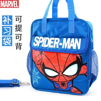 

27.5*11*34cm Marvel child Tuition bag Primary school student Boy Side handbag Make-up package Spiderman