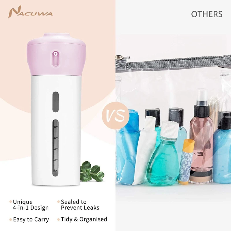 Travel Bottles Set 4-In-1 Organized Leak Proof Travel Size Toiletries Refillable Travel Liquid/Lotion/Cream Container Kit Travel Bottles Set 4-In-1 Organized Leak Proof Travel Size Toiletries Refillable Travel Liquid/Lotion/Cream Container Kit