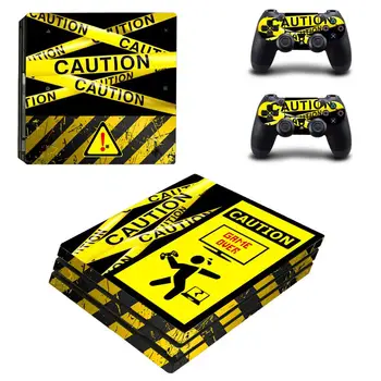 

Caution PS4 Pro Skin Sticker Decal for PlayStation 4 Console and 2 Controller PS4 Pro Skin Sticker Vinyl