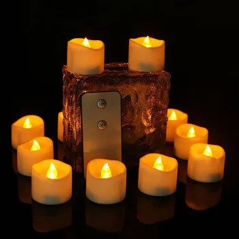 

12pcs/set Solar Led Candle Light Flameless Flickering Candle Christmas Decoration Candle Halloween Led Electronic Candle Light1