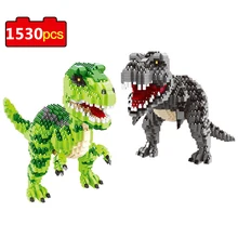 

1530pcs Mini Blocks Green Dinosaur Building Classic Model Jurassic Park Figure Toy Home Fun Game Puzzle Dinosaur Building Blocks