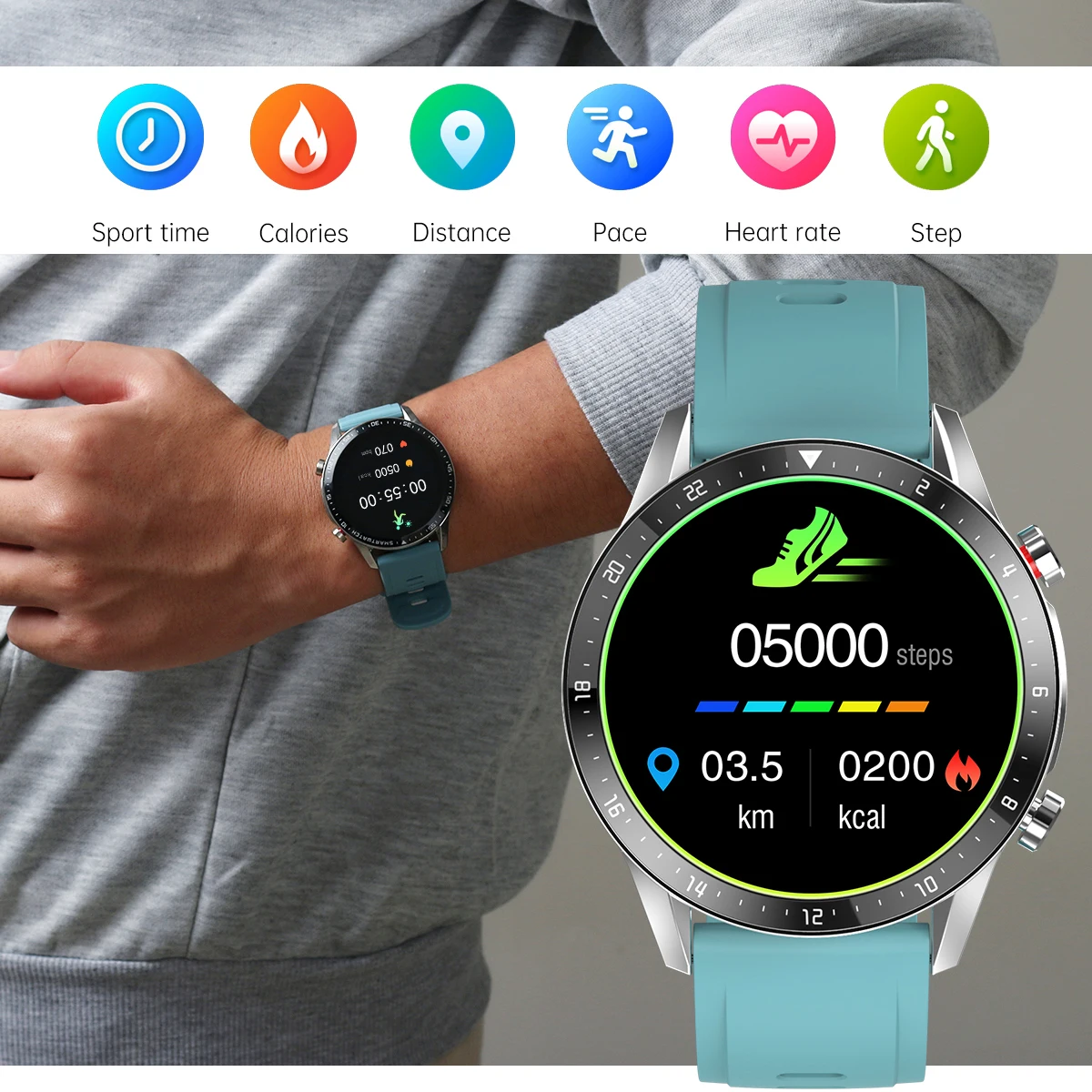 US $68.00 DEDIMA Highend fashion mens smart watch Bluetooth call local music heart rate blood pressure thermometer step health bracelet