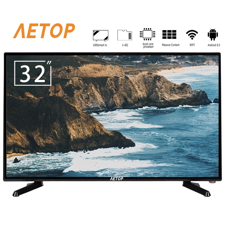 Бесплатная доставка 1080P android 8 0 с Wi Fi 32 дюймовый светодиодный телевизор smart tv