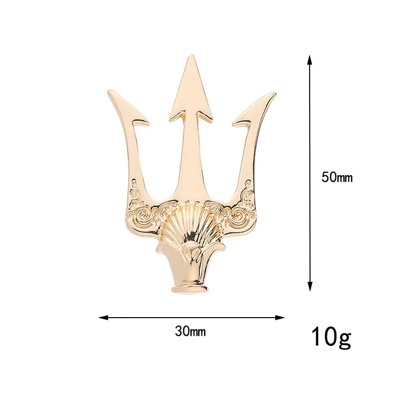Высококачественная Винтажная брошь-Трайдент, Металлическая Булавка на лацкане, мужской костюм, рубашка, пальто, воротник, брошь, ювелирные изделия, роскошные аксессуары, подарки для женщин