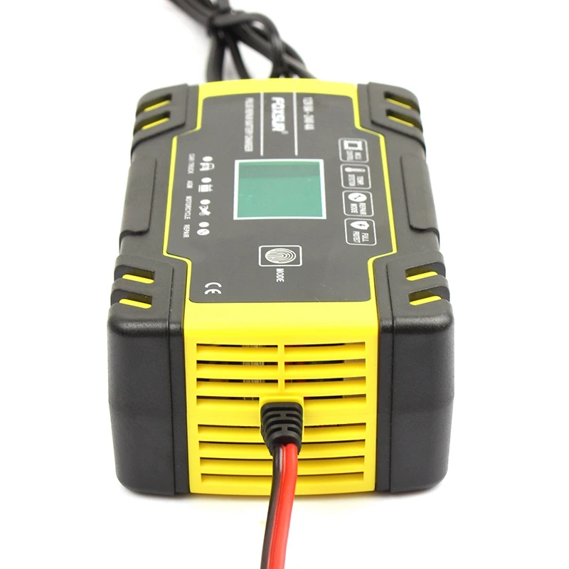 Online Cargador de reparación de pulso Foxsur 12V 8A 24V 4A con pantalla Lcd, cargador de batería de motocicleta y coche, 12V 24V Agm Gel húmedo de plomo ácido de batería