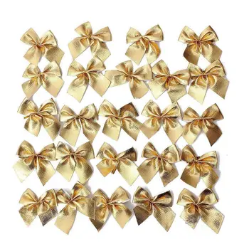 

24Pcs Decoration Ornament Hanging Bowknot Bow Butterfly Decore Tree Cute Christmas Tree (24pcs,gold)