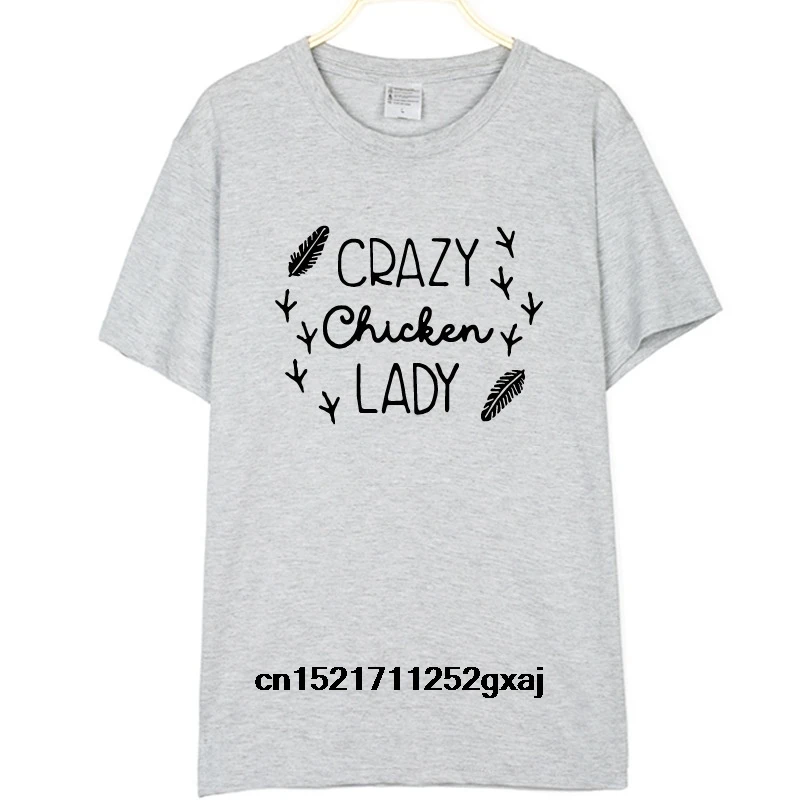 Мужская футболка с надписью Crazy Chicken Lady топы парные футболки новинка для мужчин |