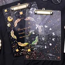 A4 буфер А4 держатель для файлов блокнот подложка звездное небо узор офисные принадлежности для документов студенческие акриловые канцелярские принадлежности