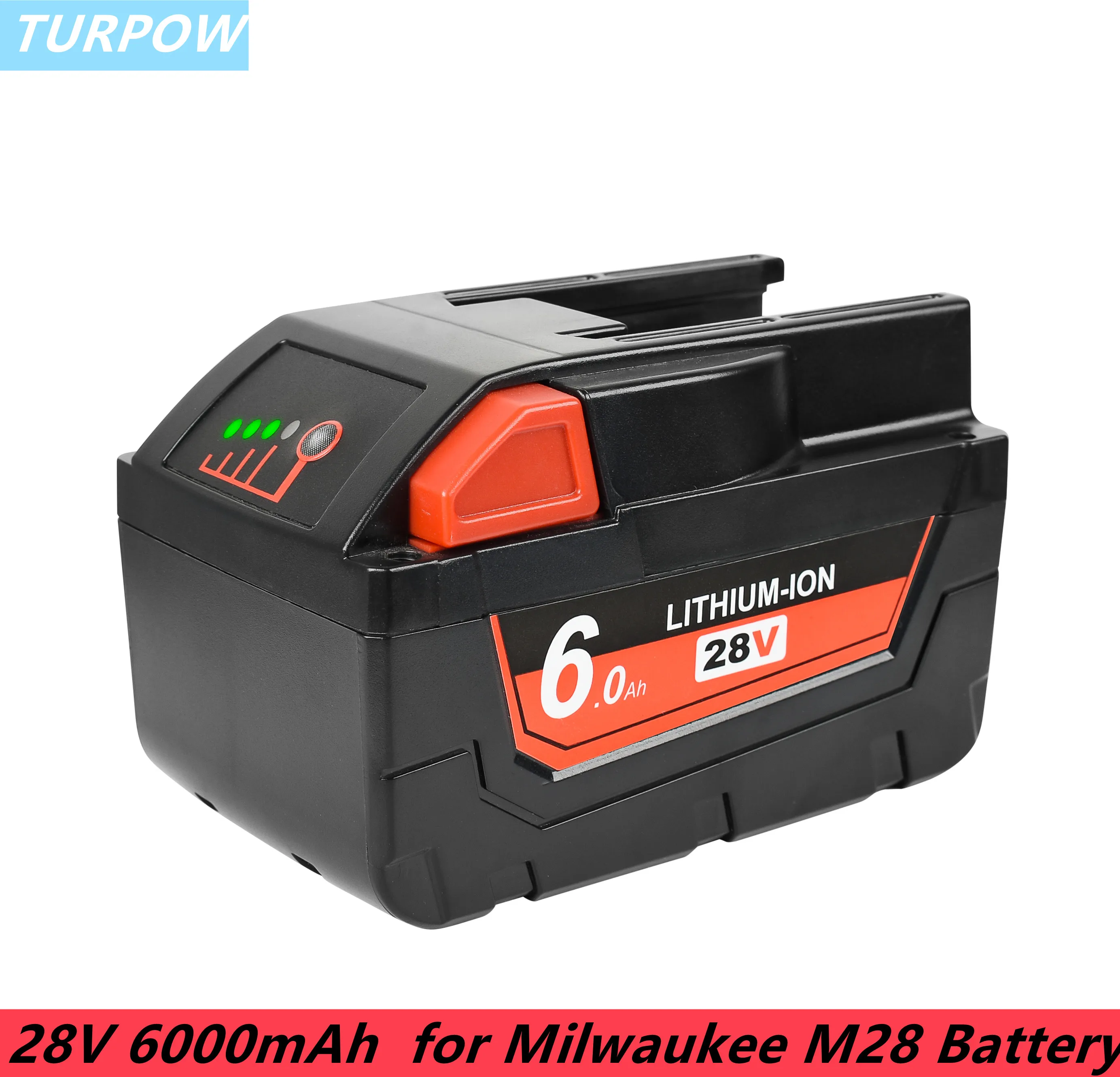Литий-ионный аккумулятор Turpow M28 28 в 6000 мАч Сменный для Milwaukee M28B M28BX 48-11-2830 0730-20