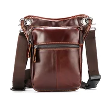 Бренд GO-LUCK, натуральная кожа, поясная сумка, на ногу, на бедро, пистолет, сумка, мужские сумки через плечо, сумка для сотового телефона, кошелек, чехол