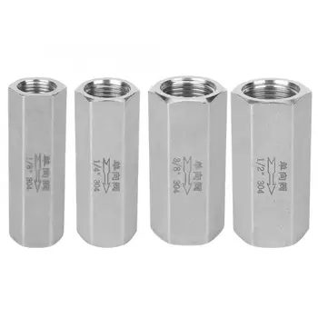 

Gas Pipe Connection Stainless Steel Hex BSPP Female Thread One Way Air Check Valve for Water Pipe Connection