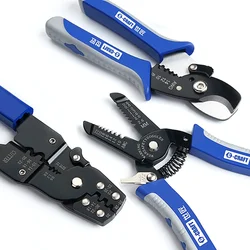 Alicates pelacables, cortador de cables, pinza pelacables, herramienta de prensado, multifunción, juego de herramientas manuales portátiles para reparación del hogar
