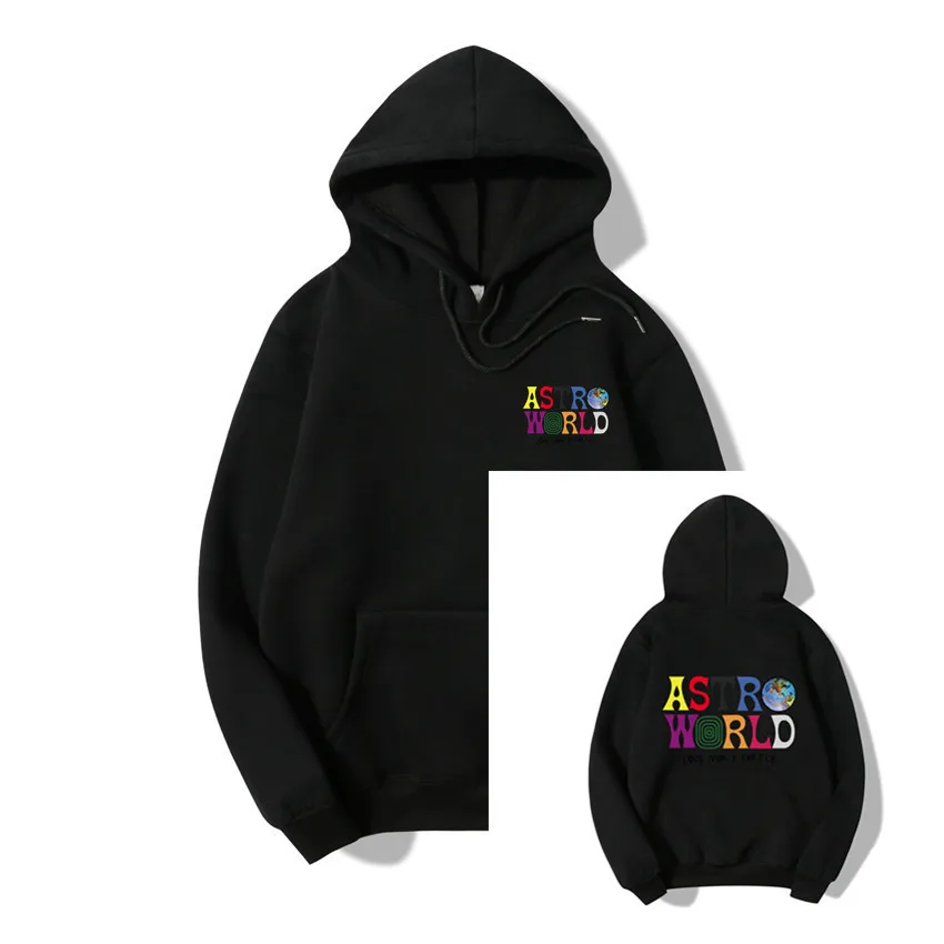 С изображением Трэвиса Скотта ASTROWORLD WISH YOU WAS HERE HOODIES Мода хлопок Письмо печати уличная Мужская Женский трикотажный хлопчатобумажный пуловер