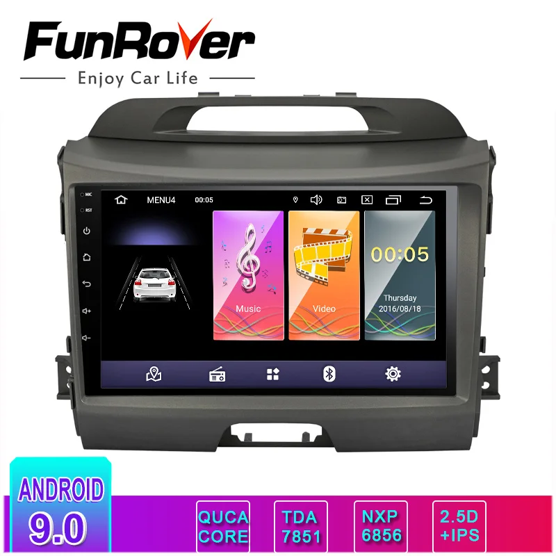 

Funrover IPS+2.5D Android 9.0 2 din For Kia Sportage 3 4 SL 2010-2016 Car Radio Multimedia Video Player Navigation GPS no dvd bt