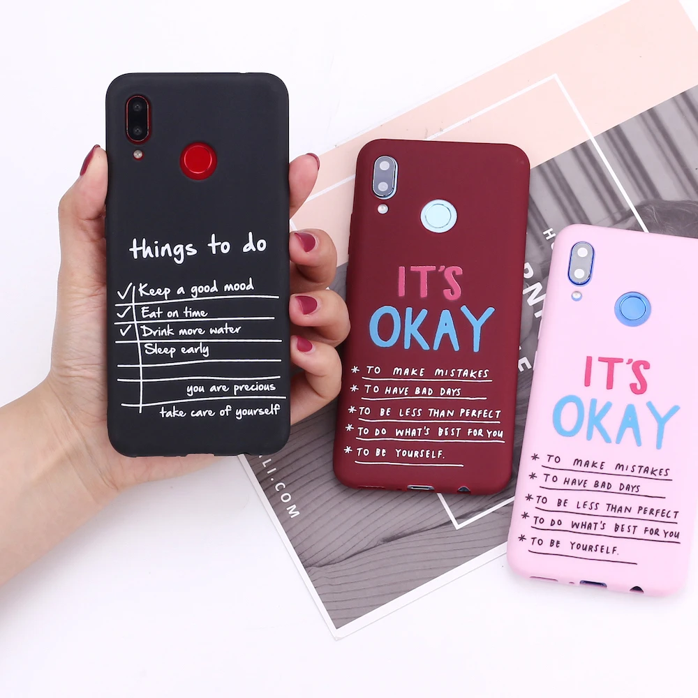 Силиконовый чехол для Xiaomi Mi Redmi Note 5 6 7 8 9 10 lite Pro Plus Girls с цитатой что нужно сделать