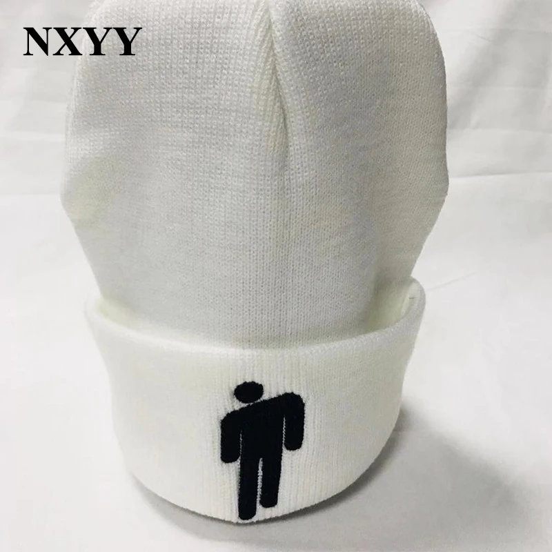NXYY белые вязаные зимние шапки Billie Eilish, однотонные вязаные шапки в стиле хип-хоп, вязаные шапки, аксессуары для костюма, теплые зимние шапки