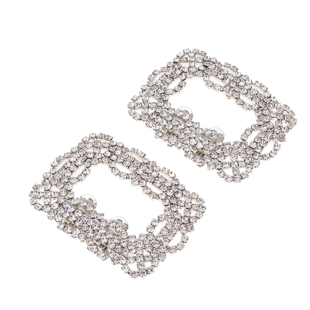 2pcs Vintage Crystal Sparkle Shoe Clips Buckles Wedding Bridal  Decorations Shoes Clips Bridal Wedding Party Shoes Accessories