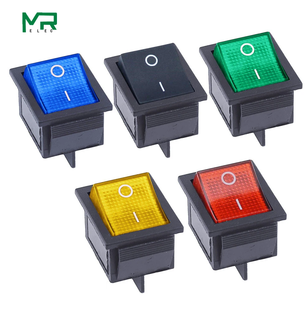 KCD4 Rocker Switch ON-OFF 2 Position 4 Pins /6 Pins Electrical equipment With Light Power Switch Switch cap 16A 250VAC/ 20A 125V