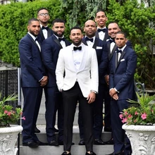 Смокинг жениха для свадьбы для мужчин Свадебный костюм жениха для мужчин(пиджак+ брюки+ Бант) Бизнес плюс размер