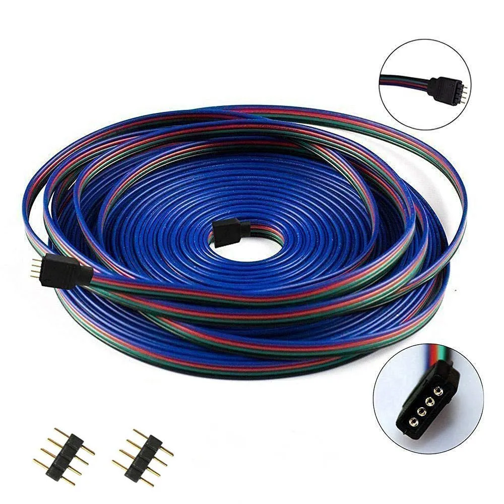 Удлинительный кабель RGB для светодиодной ленты 100 2835 1/2/3/5/10/20/50/5050 м 4 контакта 12 В