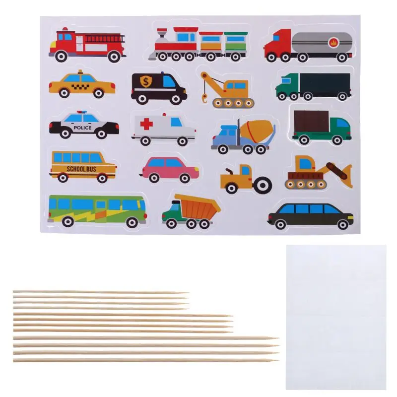 

18Pc Kids Birthday DIY Paper Car Cake Topper Flag Cupcake Insert Card Decoration