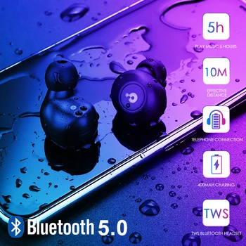 

TWS Wireless Bluetooth 5.0 Earphone Noise Cancelling Headphone Wireless Stereo Sports Gaming Headsets For iPhone XiaoMi With Mic