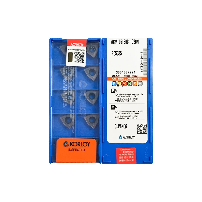 WCMT06T308 C20N PC5335 100% KORLOY оригинальная карбидная вставка лучшего качества 10 шт./лот