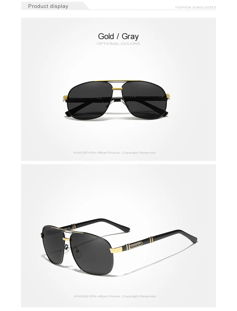 KINGSEVEN 2022 NEW Fashion Sunglasses For Men Polarized UV400