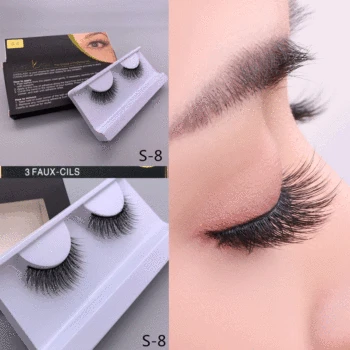 

3D Silk Mink Eyelashes Eye Lash Extension with Package High Grade Individual Eyelashes Makeup Supplier Long False Eyelashes