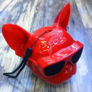 

Dog Head Bluetooth Wireless Speaker Deep Bass Bulldog Loudspeaker Support TF Card Portable MP3 Player for PC Laptop Phone Tablet