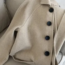 YOCALOR кашемировое пальто для девочек, Женское пальто, зима-осень, плотное шерстяное пальто, женский длинный кардиган, шерстяное манто Femme Hiver