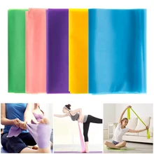 1 шт., 1,5 м, резиновые эластичные ленты для йоги, пояс-растяжка для ног, 5 цветов, резиновые петли для фитнеса, упражнений, тренажерного зала