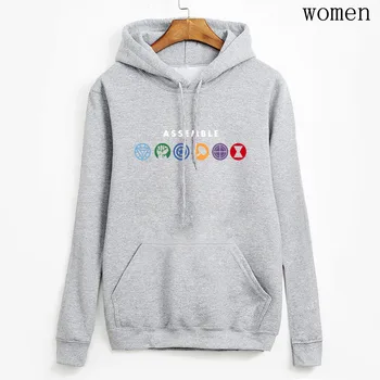 

Femme Autumn Winter Warm Fashion Female Tops Harajuku Simple Basic Women Hoodie The Avengers 4 High Street Casual Hoodies