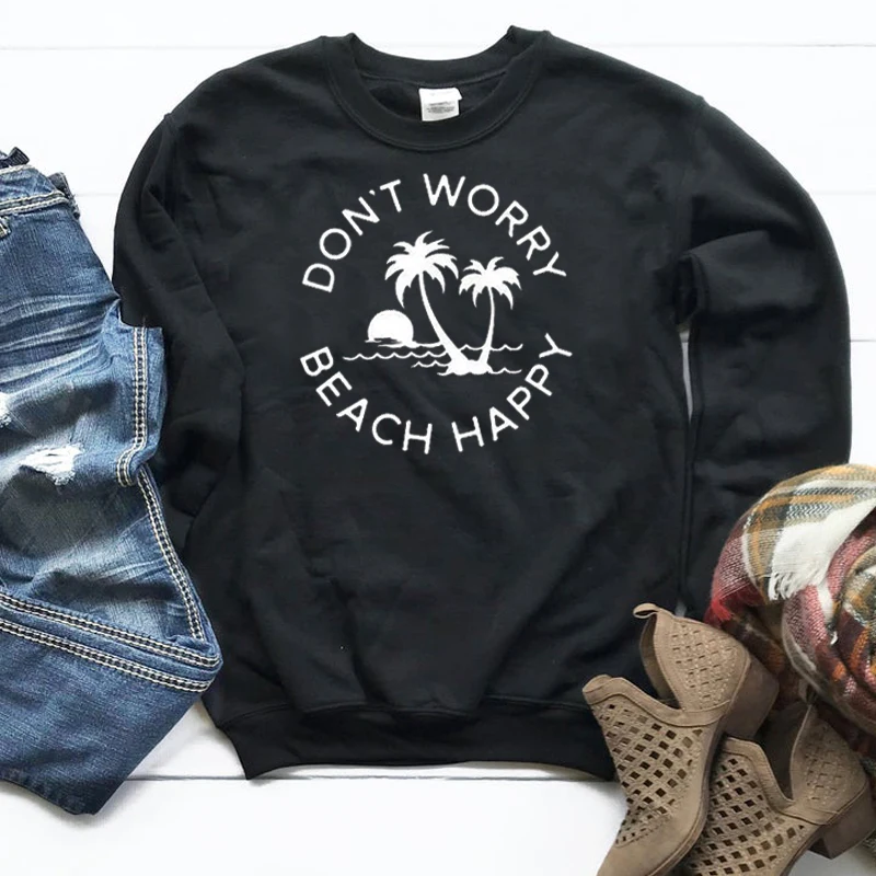 beach happy sweatshirt