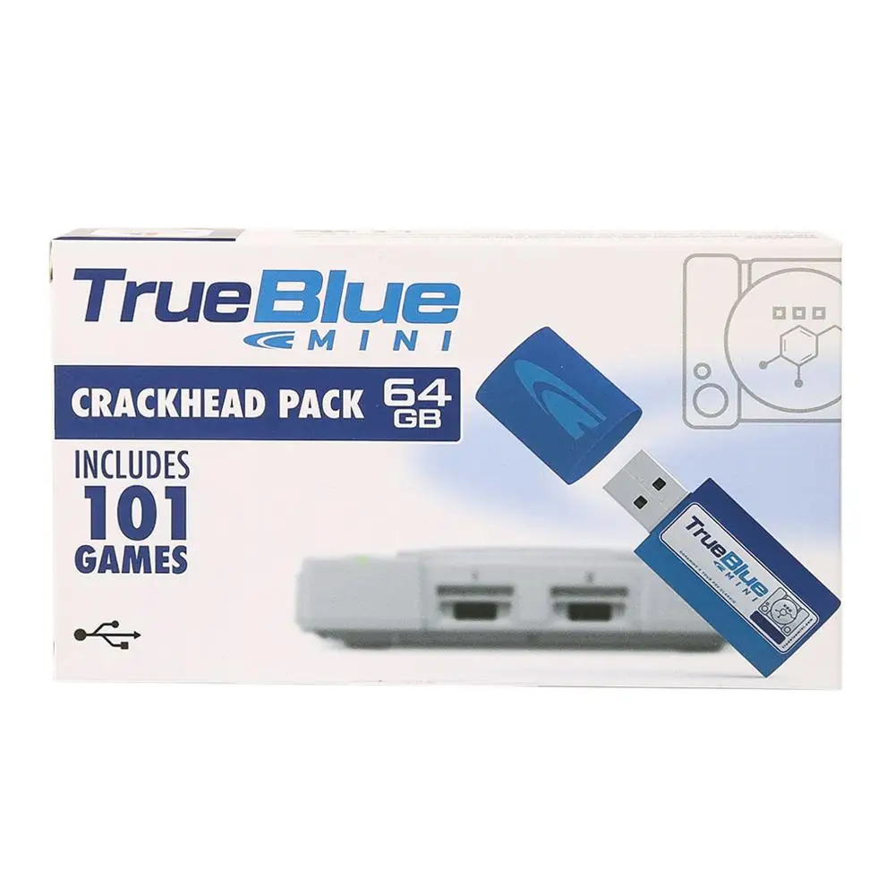 64 Гб настоящий синий мини Crackhead пакет для playstation классические игры и аксессуары 101 игры V1