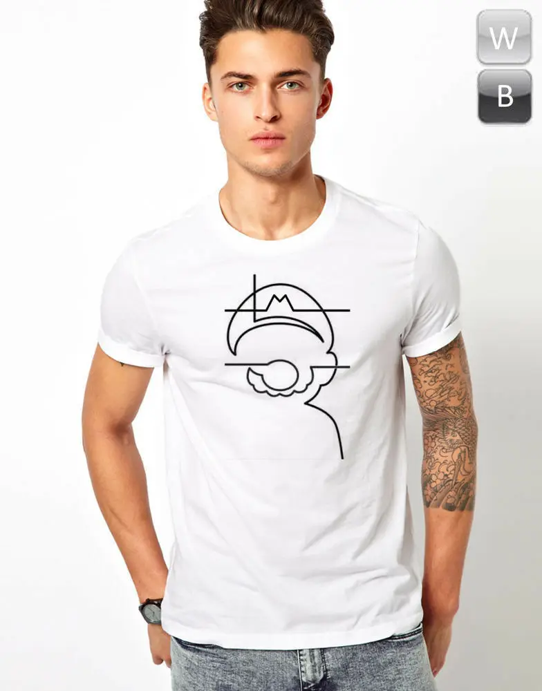 Super Mario T-shirt Luigi Bros Console Gaming Gift Unisex Sleeve Tee Top T 100% cotton tee shirt and hoodies tops wholesale | Мужская
